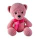 М'яка іграшка "Ведмідь рожевий з бантом" 0123 фото 2