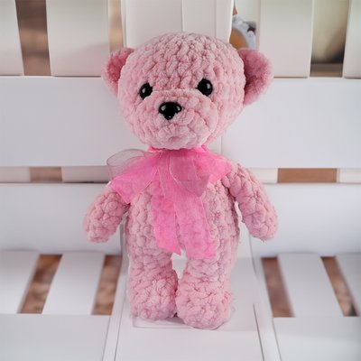 М'яка іграшка "Ведмедик рожевий" 0124 фото